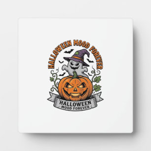 Halloween-Kürbis-Geist Vintage-Stich-Shirt_1 Fotoplatte