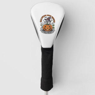 Halloween-Kürbis-Geist Vintage-Stich-Shirt_1 Golf Headcover