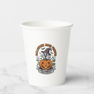 Halloween-Kürbis-Geist Vintage-Stich-Shirt_1 Pappbecher