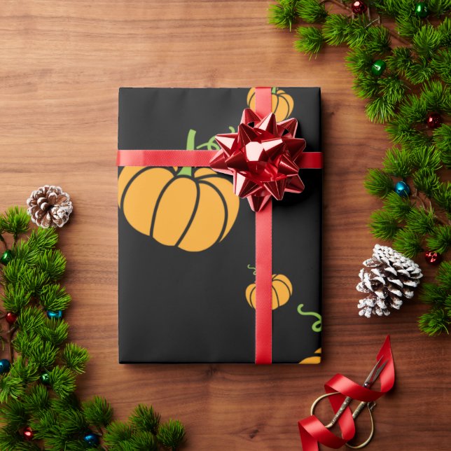 Halloween-Kürbis Geschenkpapier (Feiertagsgeschenk)