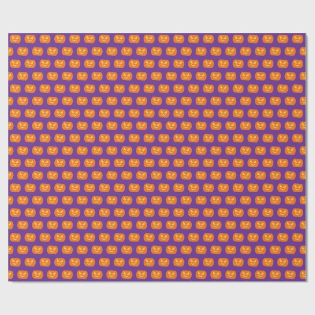 Halloween-Kürbis Geschenkpapier (Flach)