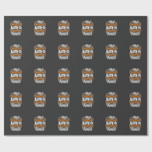 Halloween-Kürbis-Gewürz-Blutgruppe Retro-Typograph Geschenkpapier