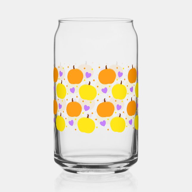 Halloween-Kürbis-Glas Halloween-Trinkglas Dosenglas (Vorderseite)