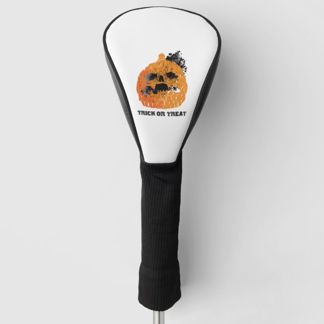 Halloween-Kürbis Golf Headcover (Vorderseite)
