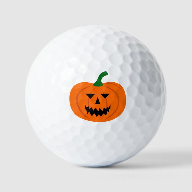 Halloween-Kürbis-Golfbälle Golfball (Vorderseite)
