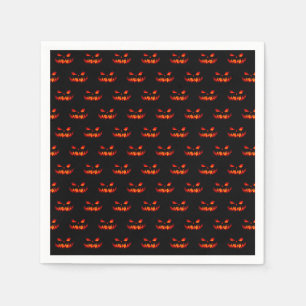 Halloween-Kürbis Gruselig Horror Orange Serviette