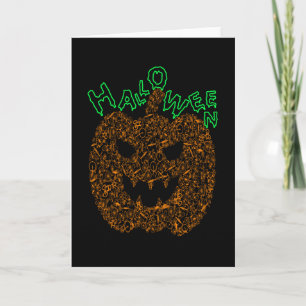 Halloween‑Kürbis gruseliges Fahrrad Karte