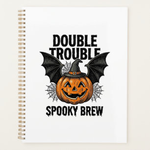 Halloween-Kürbis-Hexe Doppeltes Ärgernis Vintage-D Planer