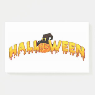 Halloween-Kürbis-Hexe Post-it Klebezettel