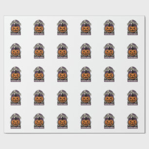 Halloween-Kürbis-Hexe Vintage Gruselige Nacht-Shir Geschenkpapier