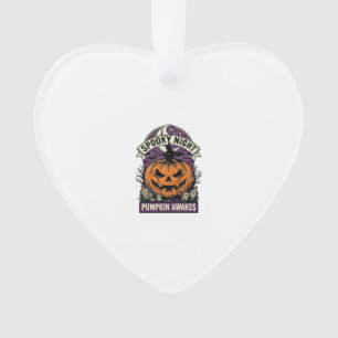 Halloween-Kürbis-Hexe Vintage Gruselige Nacht-Shir Ornament