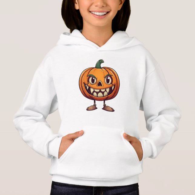 Halloween Kürbis Hoodie (Vorderseite)