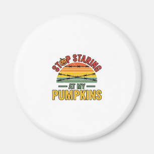 Halloween-Kürbis-Hör-Auf-zu-Starren-Lustig- Vintag Magnet