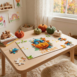 Halloween-Kürbis individuell angepasstes Kinderpuz Puzzle