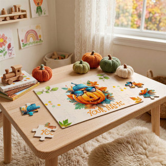 Halloween-Kürbis individuell angepasstes Kinderpuz Puzzle