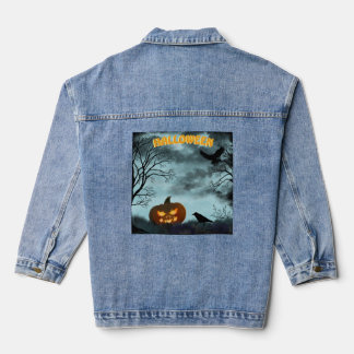 Halloween-Kürbis Jeansjacke