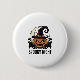 Halloween-Kürbis-Katze-Hexenhut-Vintage-Shirt_1 Button