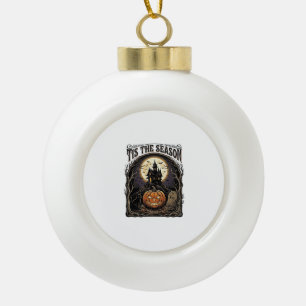 Halloween-Kürbis-Katze Verlassene Vintage-Saison-S Keramik Kugel-Ornament