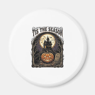 Halloween-Kürbis-Katze Verlassene Vintage-Saison-S Magnet