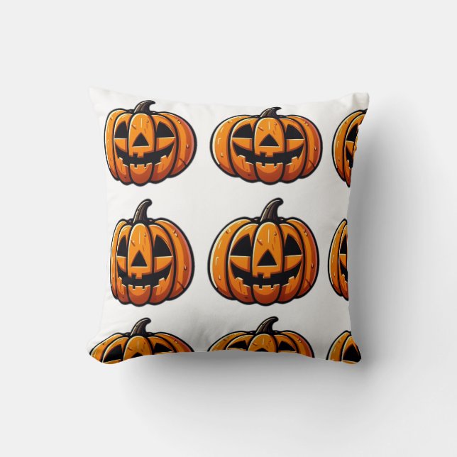 Halloween-Kürbis Kissen (Vorderseite)