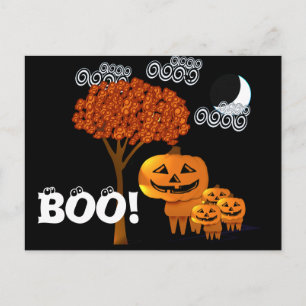 HALLOWEEN-KÜRBIS-KÖPFE POSTKARTE