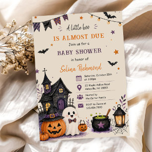 Halloween-Kürbis Little Boo Baby Shower Einladung