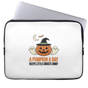 Halloween-Kürbis Lustiger Geist Vintage-Zitat_1 Laptopschutzhülle