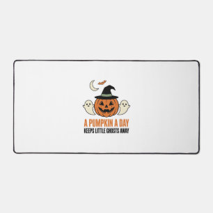 Halloween-Kürbis Lustiger Geist Vintage-Zitat_1 Schreibtischunterlage