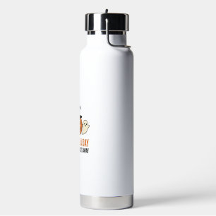 Halloween-Kürbis Lustiger Geist Vintage-Zitat_1 Trinkflasche