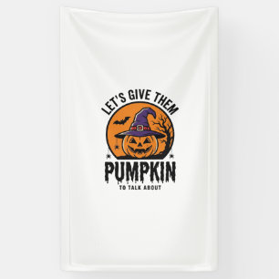 Halloween-Kürbis-Lustiger Hexenhut Gruselig Retro_ Banner