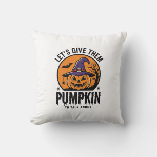 Halloween-Kürbis-Lustiger Hexenhut Gruselig Retro_ Kissen