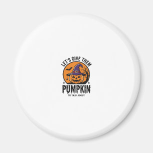 Halloween-Kürbis-Lustiger Hexenhut Gruselig Retro_ Magnet