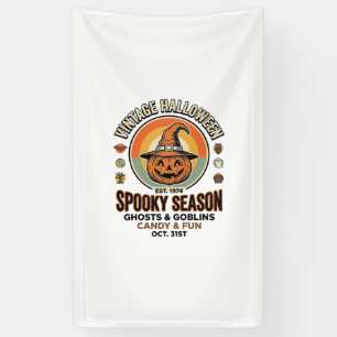 Halloween-Kürbis Lustiger Vintage-Hexenhut_1 Banner