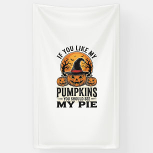 Halloween-Kürbis Lustiges Vintage-Pie-Zitat_1 Banner