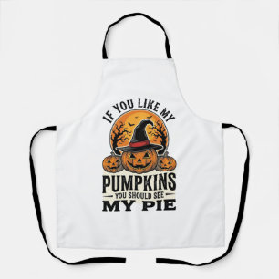Halloween-Kürbis Lustiges Vintage-Pie-Zitat_1 Schürze