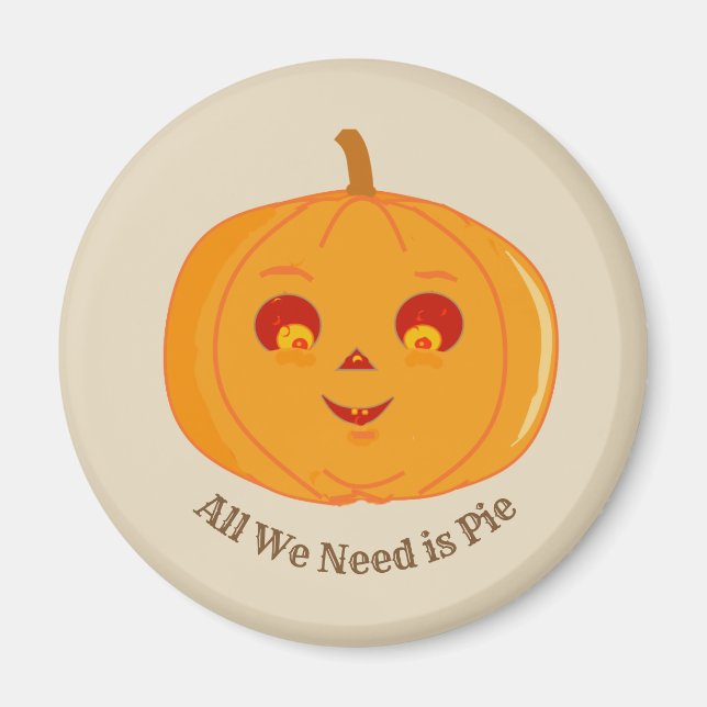 Halloween-Kürbis Magnet (Vorne)