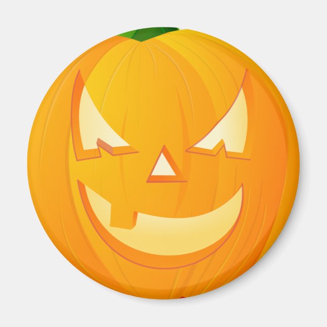 Halloween-Kürbis Magnet (Vorne)