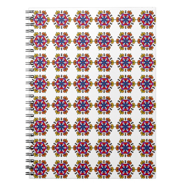 Halloween-Kürbis-Mandala Notizblock (Vorderseite)