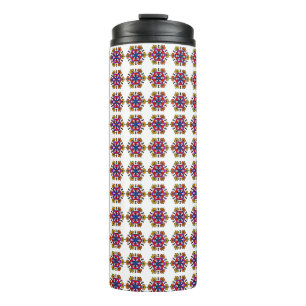 Halloween-Kürbis-Mandala Thermosbecher