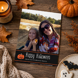 Halloween-Kürbis mit individuellem Foto Karte
