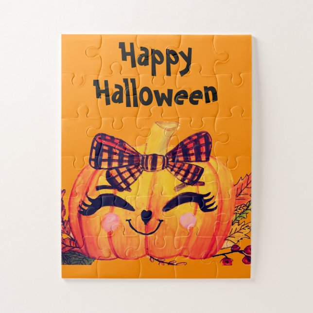 HALLOWEEN-KÜRBIS MS. PRETTY   PUZZLE (Vertikal)