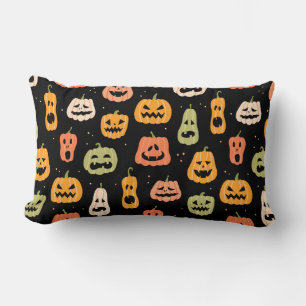 Halloween Kürbis nahtloses Muster. Handzeichen Lendenkissen