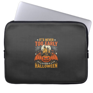 Halloween-Kürbis Nie Zu Früh Burg Grafik_1 Laptopschutzhülle