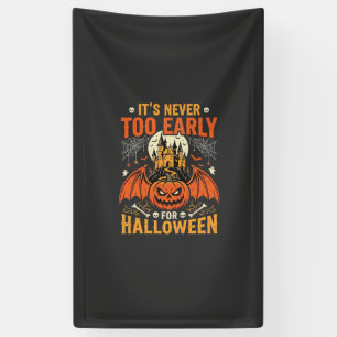 Halloween-Kürbis Nie Zu Früh Schloss Grafik_1 Banner