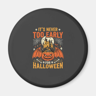 Halloween-Kürbis Nie Zu Früh Schloss Grafik_1 Magnet