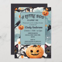 Halloween-Kürbis niedlich eine kleine Babydusche