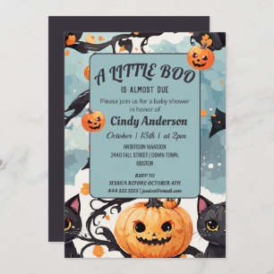 Halloween-Kürbis niedlich eine kleine Babydusche Einladung