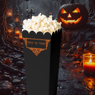 Halloween-Kürbis Orange Süßes oder Saures Geschenkschachtel
