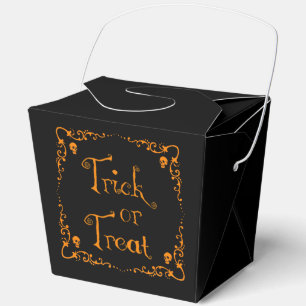 Halloween-Kürbis Orange Süßes oder Saures Geschenkschachtel