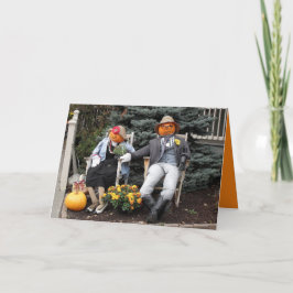 Halloween-Kürbis-Paar-Jahrestag Karte